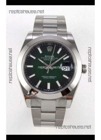 Rolex Datejust 126234 Ombre Green Dial Oyster FREE SPRUNG MVMT Super Clone Watch 41MM