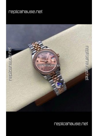 Rolex Super Clone Datejust 31MM Pink Dial Rose Gold Super Clone Watch 