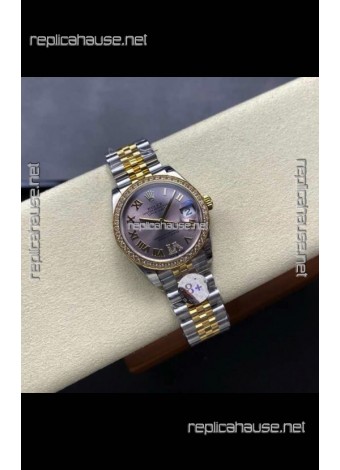 Rolex Super Clone Datejust 31MM Grey Dial Yellow Gold Super Clone Watch 