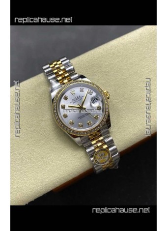 Rolex Super Clone Datejust 31MM Steel Dial Yellow Gold Super Clone Watch 