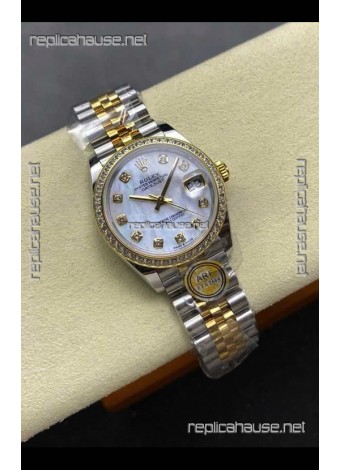 Rolex Super Clone Datejust 31MM Pearl Dial Yellow Gold Super Clone Watch 