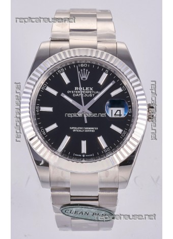Datejust Super Clone 126334 Black Dial 41MM FREE SPRUNG MVMNT 3235 Watch 