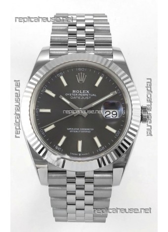Datejust Super Clone 126334 Grey Dial 41MM FREE SPRUNG MVMNT 3235 Watch 