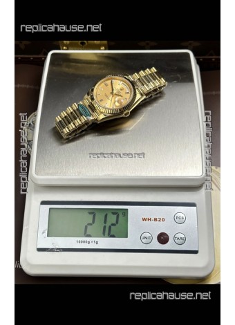 Rolex Day Date 228238 Yellow Gold in Gold Crystal Dial Super Clone Watch 