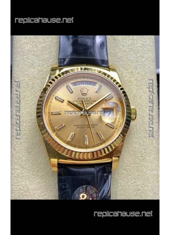 Rolex Day Date 128238 Yellow Gold in Gold Crystal Dial Super Clone Watch 