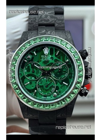 Rolex Daytona Green "Artisans De Genève - Poetry of Lights" Carbon Casing Super Clone Watch 