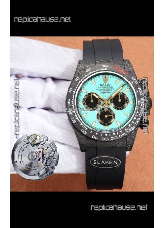 Rolex Daytona Forged Cabon Casing Tiffany Blue Dial Super Clone Watch 