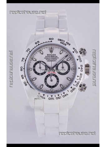 Rolex Daytona AET White Ceramic 4130 Movment Super Clone Watch 