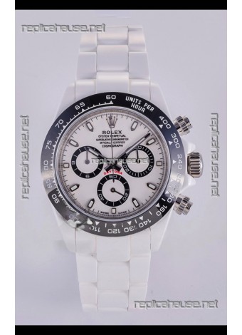Rolex Daytona AET White Ceramic 4130 Movment Super Clone Watch 
