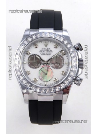 Rolex Daytona 126539TBR FREE SPRUNG MVMNT White Pearl Dial Super Clone Watch 