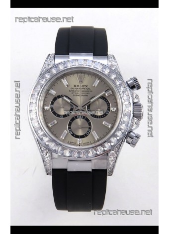 Rolex Daytona 126539TBR FREE SPRUNG MVMNT Grey Dial Super Clone Watch 