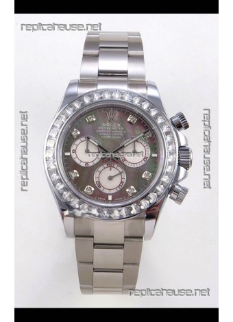 Rolex Daytona 126599 FREE SPRUNG MVMT White Gold Grey Pearl Super Clone Watch 
