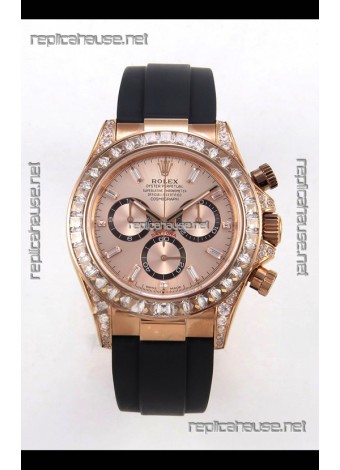 Rolex Daytona 126535 Rose Gold FREE SPRUNG MVMT Gold Dial Super Clone Watch 