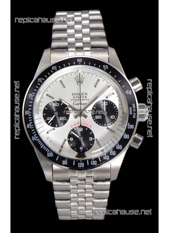 Rolex Daytona Paul Newman 37MM Cartier Edition Steel Dial Manual Wind Super Clone Watch 