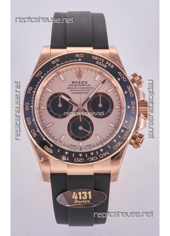 Rolex Daytona 126515 Rose Gold Dial Stick Markers FREE SPRUNG MVMT Super Clone Watch 