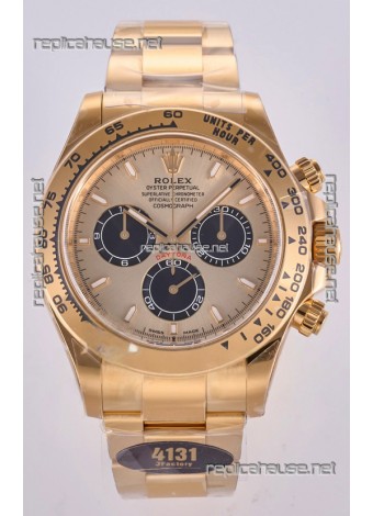 Rolex Daytona 126508 Yellow Gold FREE SPRUNG MVMT Super Clone Watch 