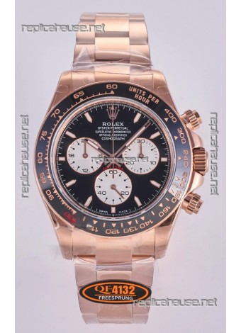 Rolex Daytona 126525 Le Mans Rose Gold FREE SPRUNG MVMT Super Clone Watch 