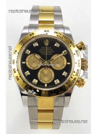 Rolex Daytona 126503 Two Tone Black Dial FREE SPRUNG MVMT Super Clone Watch 