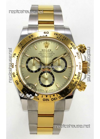 Rolex Daytona 126503 Two Tone Gold Dial FREE SPRUNG MVMT Super Clone Watch 