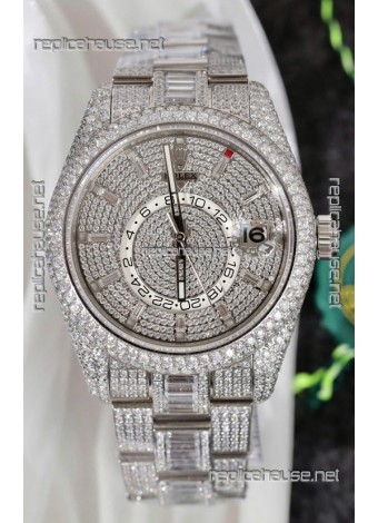 Rolex Sky-Dweller REF #m336934 moissanite Iced Out Swiss Replica Watch 