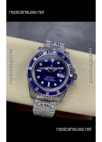 Rolex Submariner 116610 Iced Out Edition 20 Blue Dial Swiss Replica Watch 