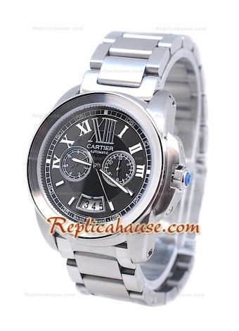 Calibre De Cartier Japanese automatic Watch in Black Dial