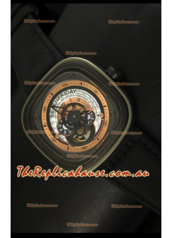 SevenFriday P-32 Black and Grey with Original Miyota 82S7 Movement - 1:1 Mirror Quality