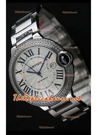 Ballon De Cartier Swiss Automatic Replica Watch in Steel - 42MM