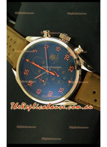 Tag Heuer Carrera 1887 SpaceEX Edition Japanese Quartz Watch in Pink Gold