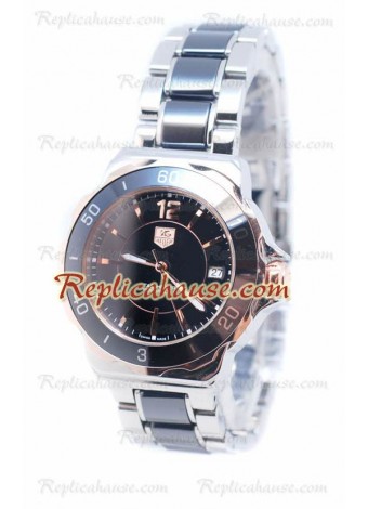 Tag Heuer Formula 1 Quartz Rose Gold Black Ceramic Wristwatch TAG-20110533