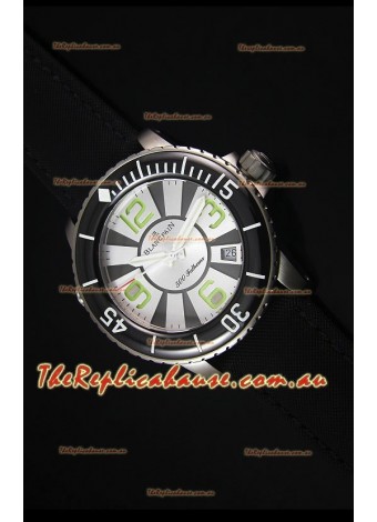 Blancpain 500 Fathoms Swiss Replica Watch in White Dial - 1:1 Mirror Edition
