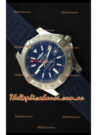 Breitling Avenger II GMT Swiss 1:1 Mirror Replica Watch in Blue Dial 