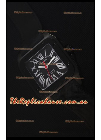 Cartier Santos DLC Swiss Replica Watch 38.5MM