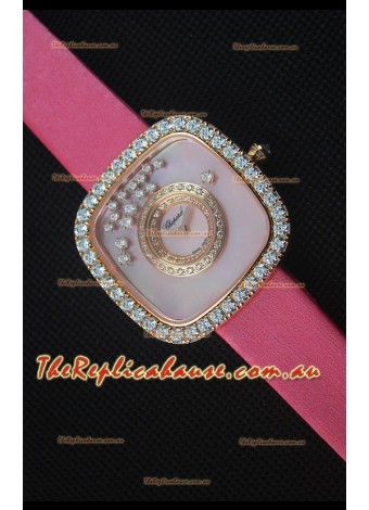 Chopard Happy Diamonds 38MM Pink Strap in Pink Dial
