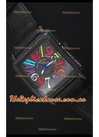 Franck Muller Conquistador King Automatic Crazy Colors Swiss Replica Watch PVD Case