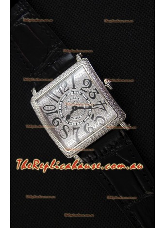 Franck Muller Master of Sqaure Ladies Quartz Replica Watch in Steel Case