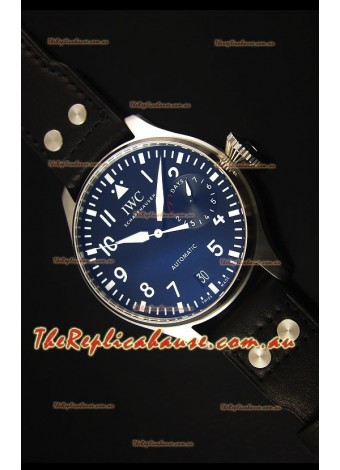 IWC Big Pilot IW500901 - Functional Power Reserve Brown Strap Black Dial 1:1 Mirror Watch