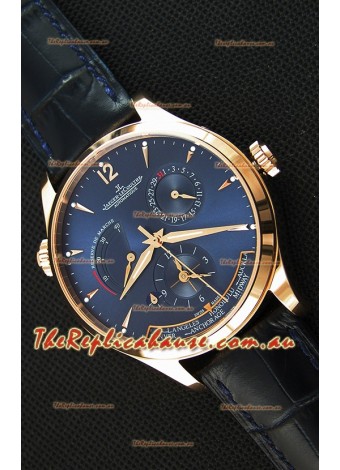 Jaeger LeCoultre Master Geographic Power Reserve Pink Gold Swiss Replica Watch 