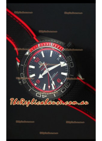 Omega Seamaster Planet Ocean Deep Black Red GMT 1:1 Edition Swiss Replica Watch
