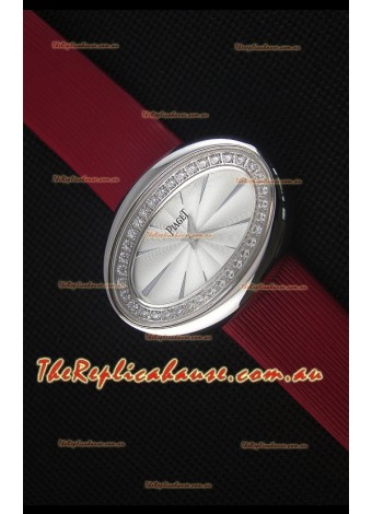 Piaget Limelight Magic Hour Swiss Quartz Steel Case in Red Strap