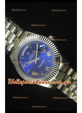 Rolex Day Date Dark Blue Dial Replica Watch 40MM - 3255 Swiss Movement