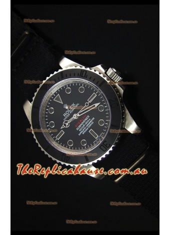 Rolex Submariner Stealth MK IV Stainless Steel Swiss Replica Watch Black Hour Markers