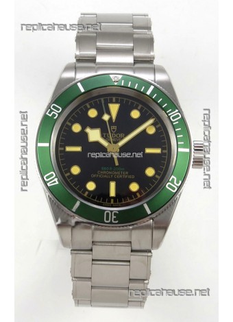 Tudor Black Bay 41 Black Dial Green Bezel Oyster Super Clone Watch 