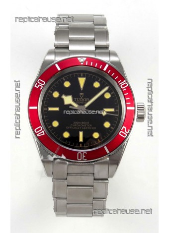 Tudor Black Bay 41 Black Dial Red Bezel Oyster Super Clone Watch 