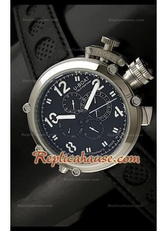 U-Boat Flightdeck Rattrapante Japanese automatic Watch in Steel Casing
