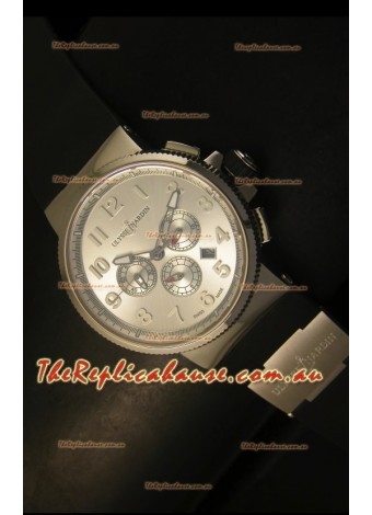 Ulysse Nardin Marine Chronograph Stainless Steel Arabic Dial - 1:1 Mirror Replica