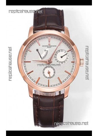 Vacheron Constantin Traditionnelle 83520 Rose Gold Pale Yellow Dial Super Clone Watch 