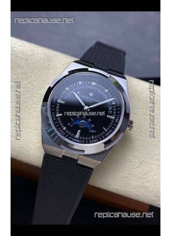 Vacheron Constantin Overseas True Moon Phase Steel Case Black Dial Swiss Replica Watch 