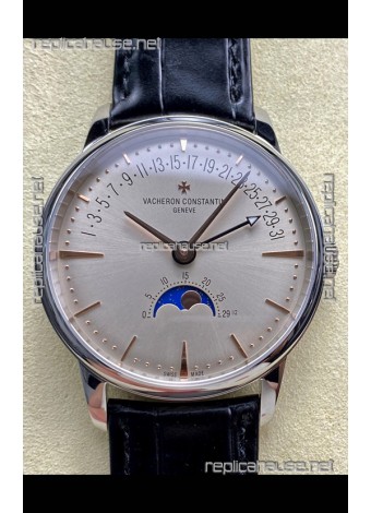 Vacheron Constantin Patrimony Moonphase Stainless Steel Champange Dial Swiss Replica Watch 