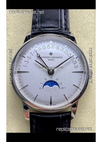 Vacheron Constantin Patrimony Moonphase Stainless Steel Steel Dial Swiss Replica Watch 